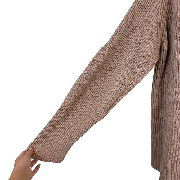 The Row Cashmere Silk Blend Ribbed Crew Neck Pullover Sweater USA Brown Medium - Picture 3 of 7